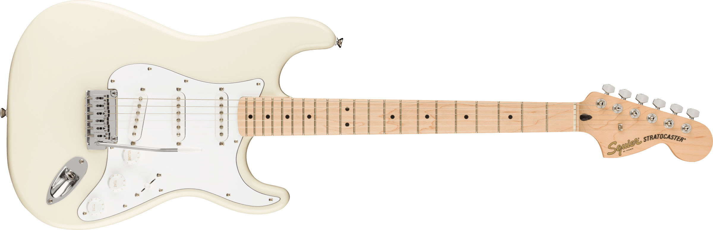 Affinity Series™ Stratocaster®, Maple Fingerboard, White Pickguard, Olympic White - Image 2