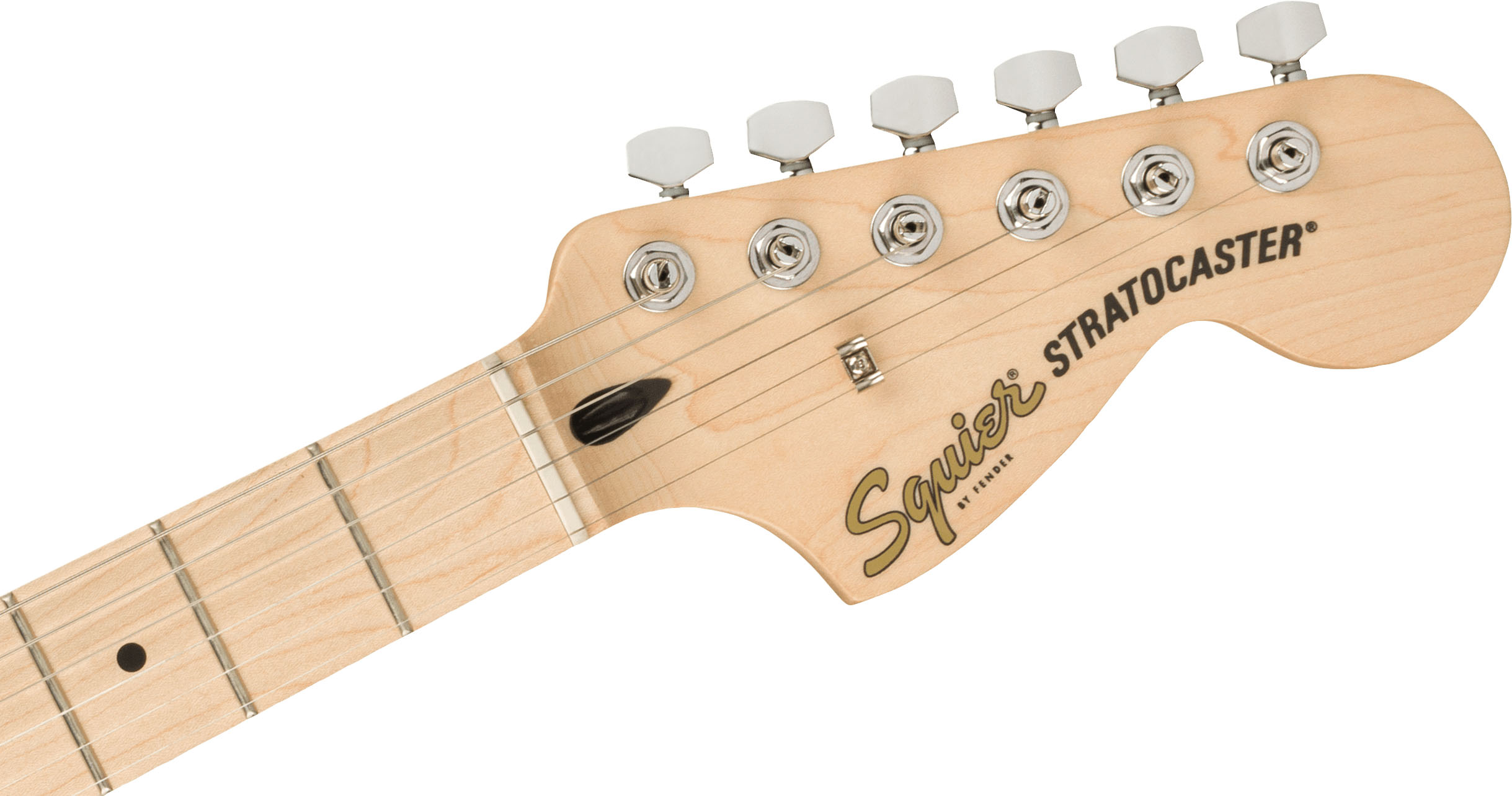Affinity Series™ Stratocaster®, Maple Fingerboard, White Pickguard, Black - Image 6