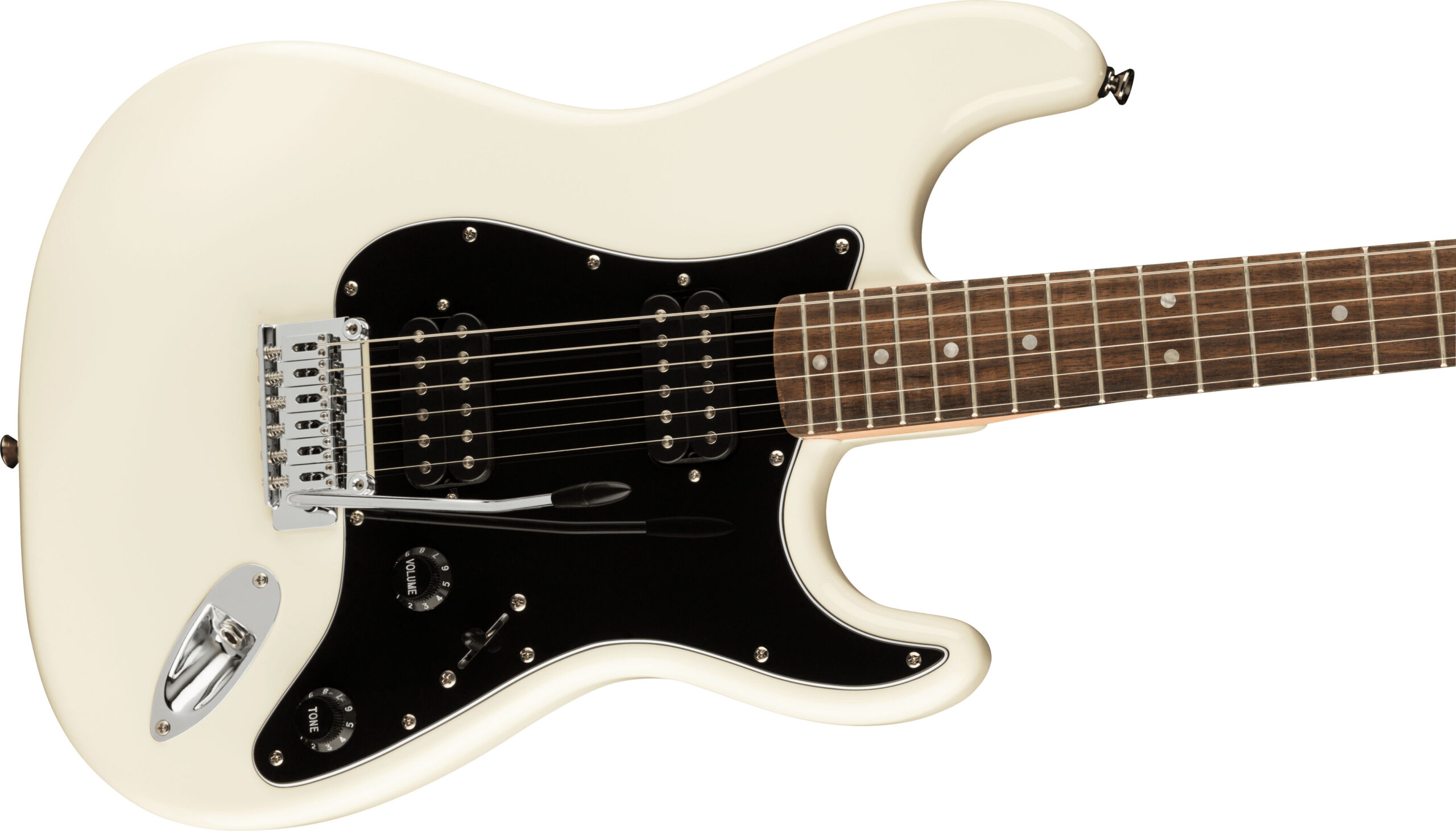 Affinity Series™ Stratocaster® HH, Laurel Fingerboard, Black Pickguard, Olympic White - Image 5