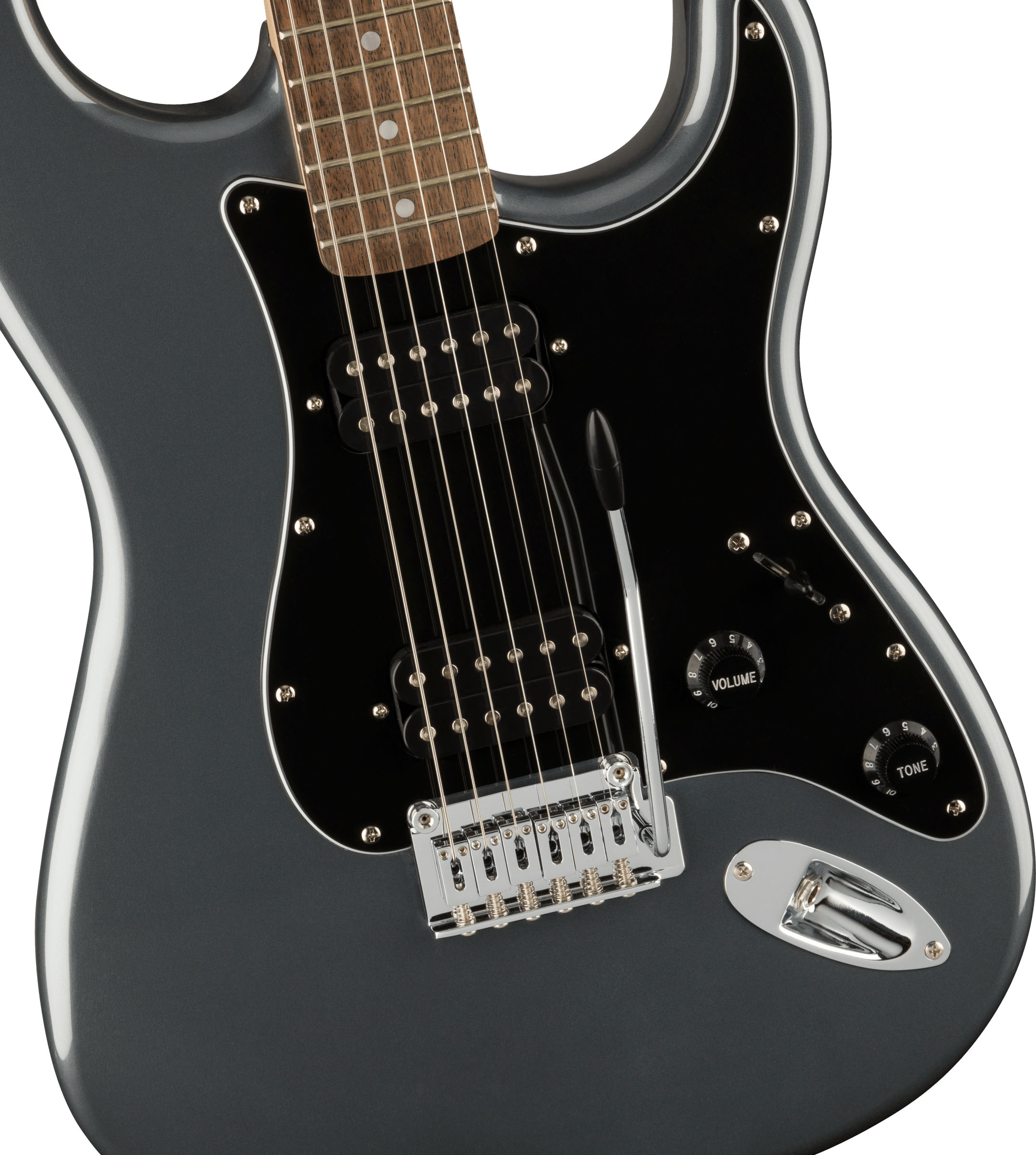 Affinity Series™ Stratocaster® HH, Laurel Fingerboard, Black Pickguard, Charcoal Frost Metallic - Image 4
