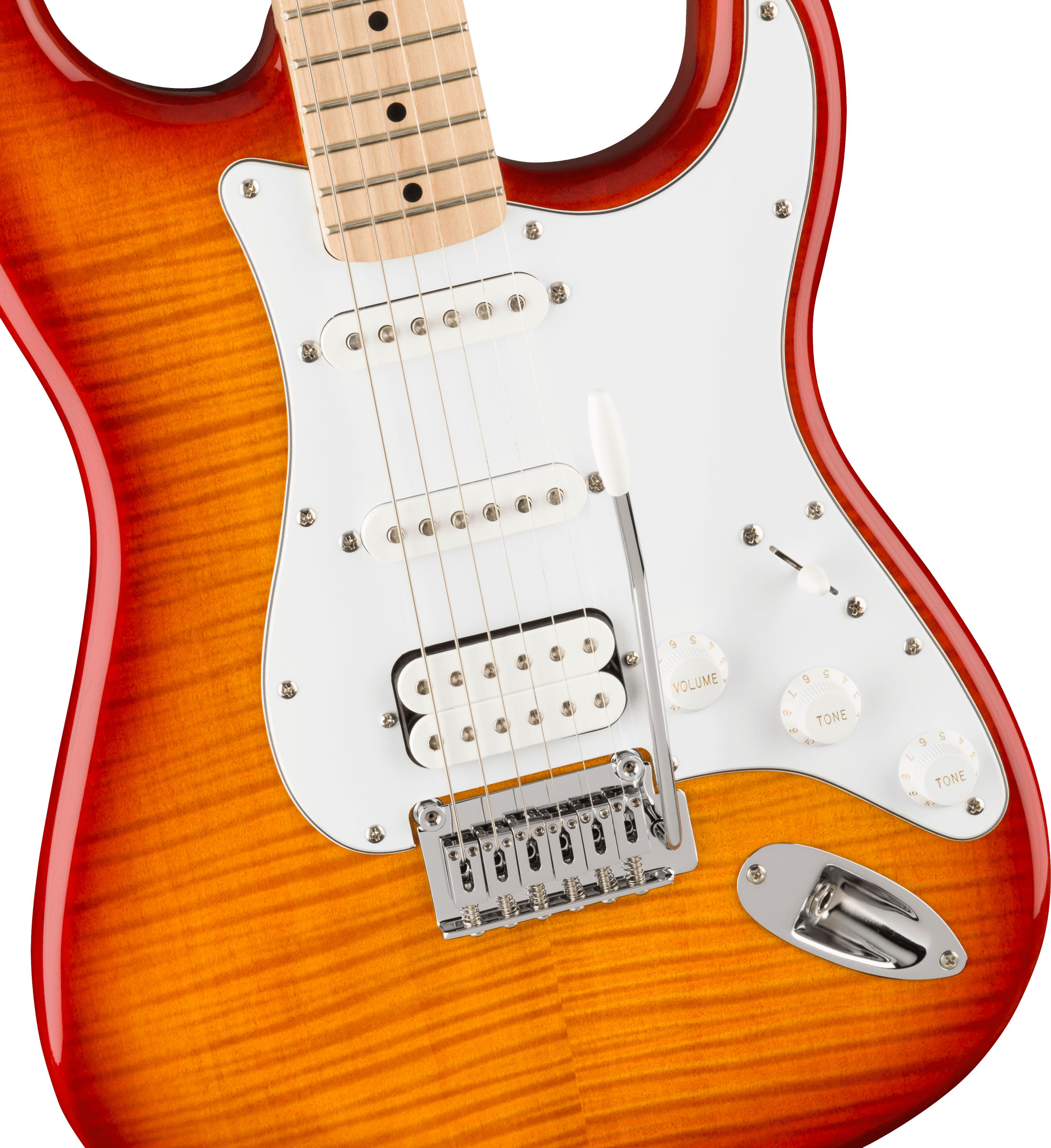 Affinity Series™ Stratocaster® FMT HSS, Maple Fingerboard, White Pickguard, Sienna Sunburst - Image 4