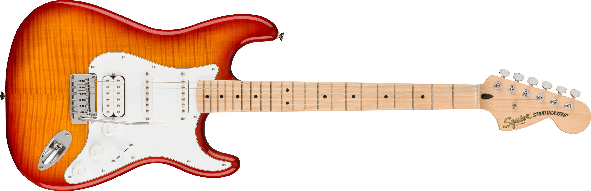 Affinity Series™ Stratocaster® FMT HSS, Maple Fingerboard, White Pickguard, Sienna Sunburst - Image 2