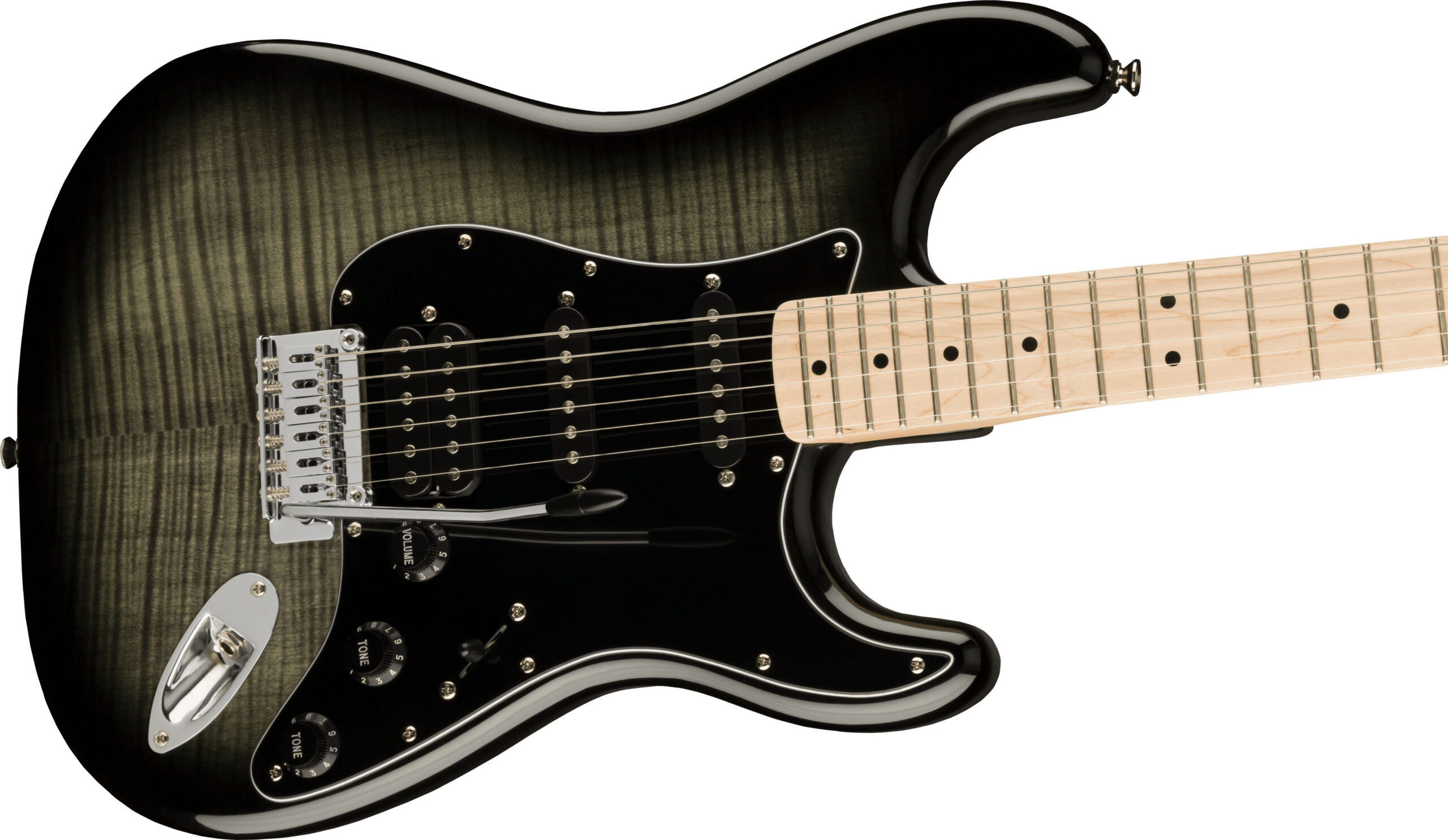 Affinity Series™ Stratocaster® FMT HSS, Maple Fingerboard, Black Pickguard, Black Burst - Image 5