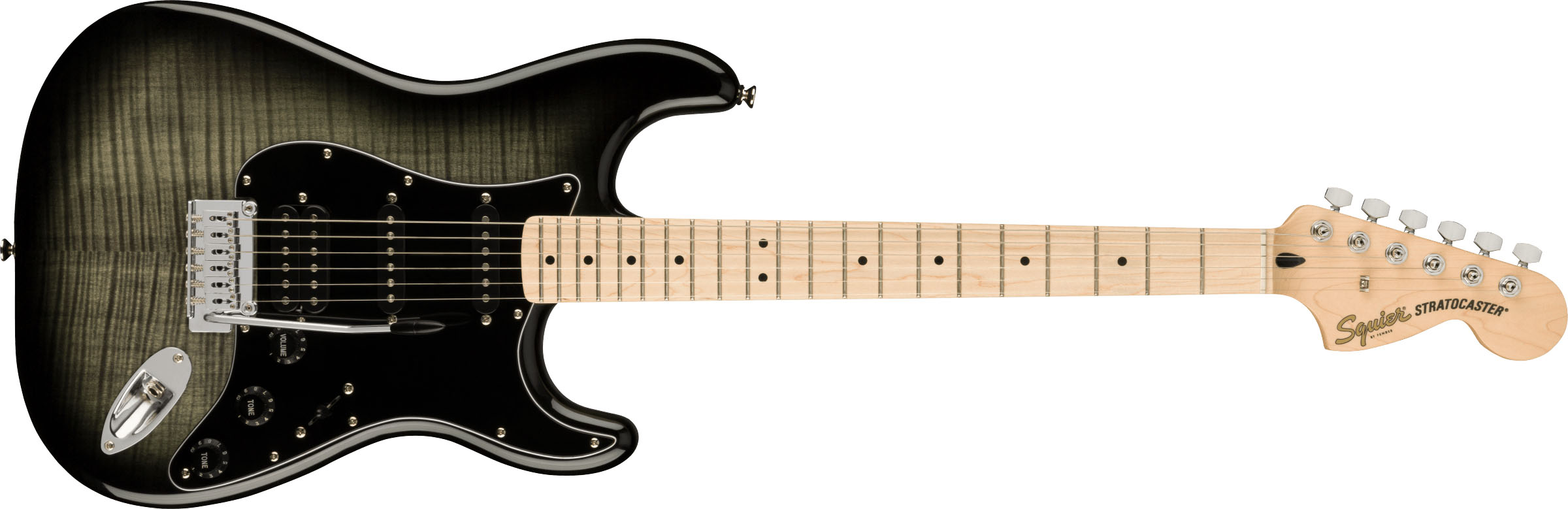 Affinity Series™ Stratocaster® FMT HSS, Maple Fingerboard, Black Pickguard, Black Burst - Image 2