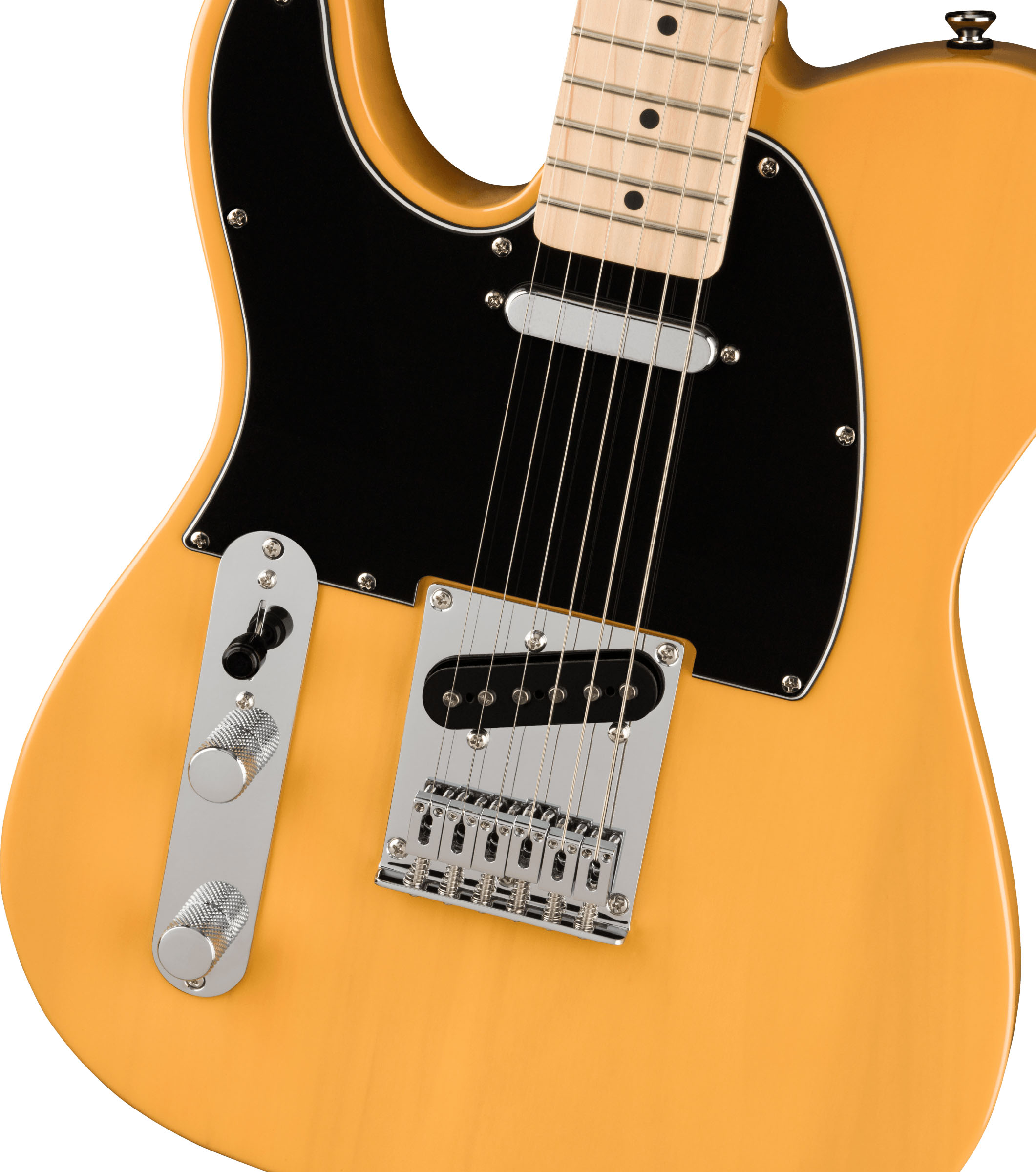 Affinity Series™ Telecaster® Left-Handed, Maple Fingerboard, Black Pickguard, Butterscotch Blonde - Image 4