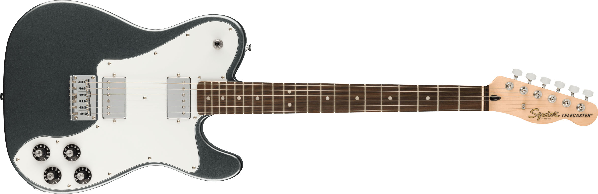 Affinity Series™ Telecaster® Deluxe, Laurel Fingerboard, White Pickguard, Charcoal Frost Metallic - Image 2