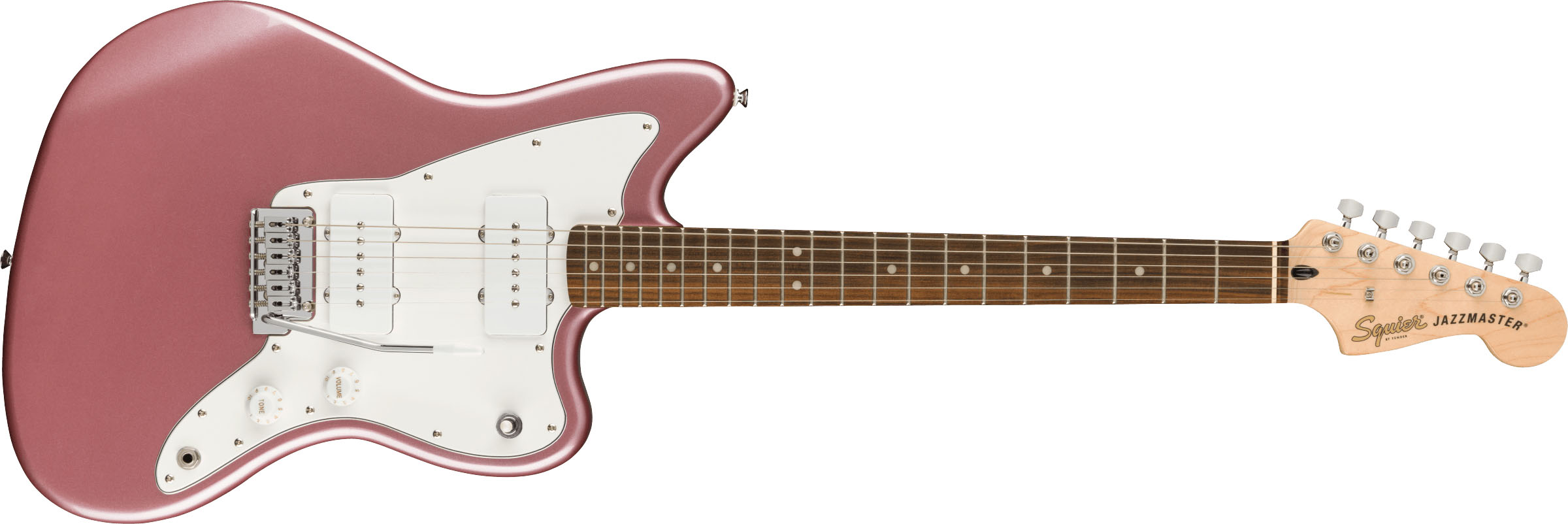 Affinity Series™ Jazzmaster®, Laurel Fingerboard, White Pickguard, Burgundy Mist - Image 2
