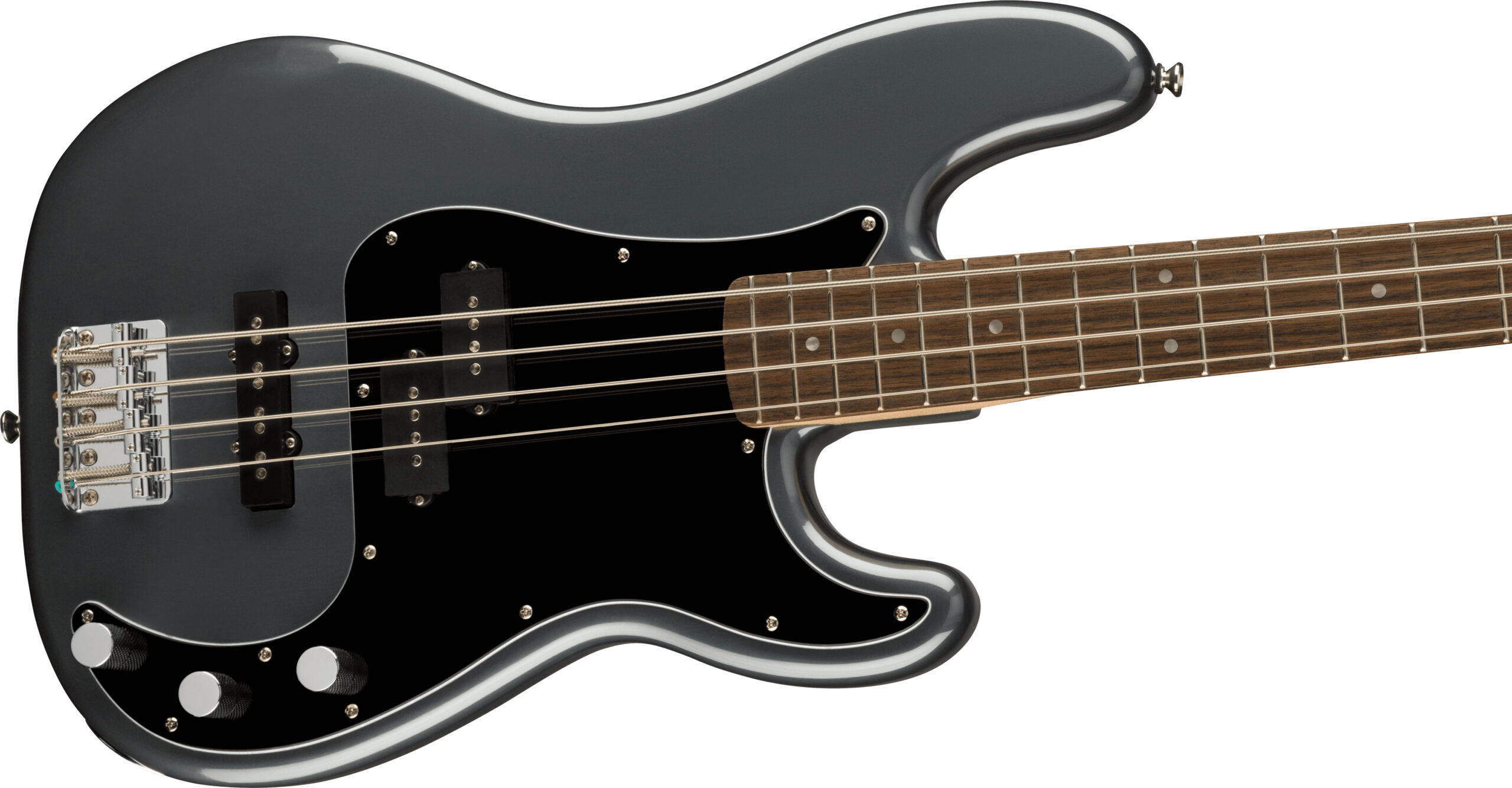 Affinity Series™ Precision Bass® PJ, Laurel Fingerboard, Black Pickguard, Charcoal Frost Metallic - Image 5