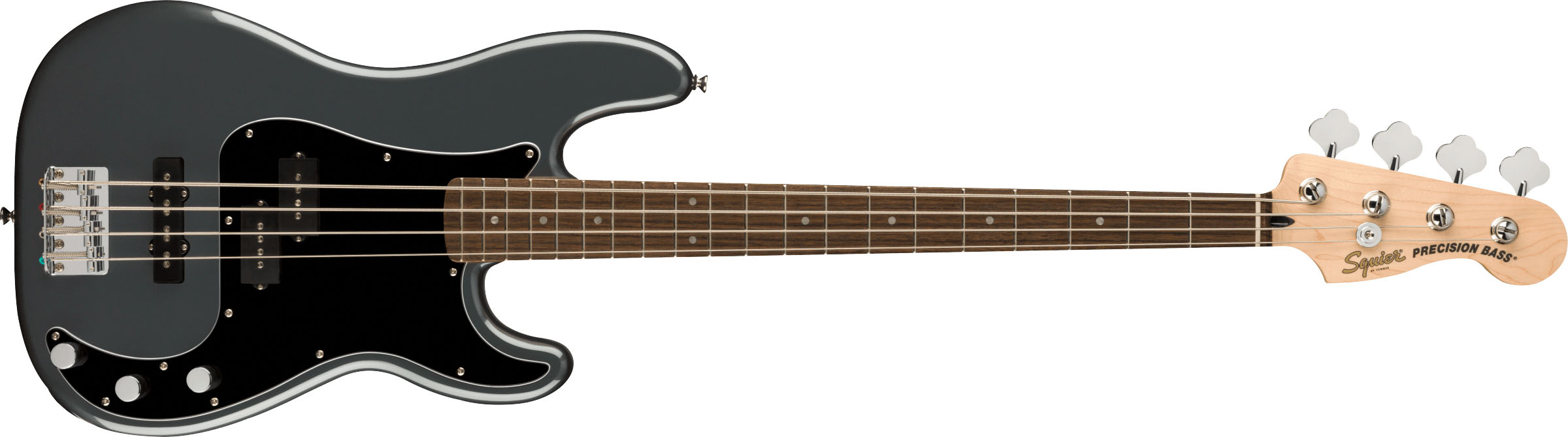 Affinity Series™ Precision Bass® PJ, Laurel Fingerboard, Black Pickguard, Charcoal Frost Metallic - Image 2