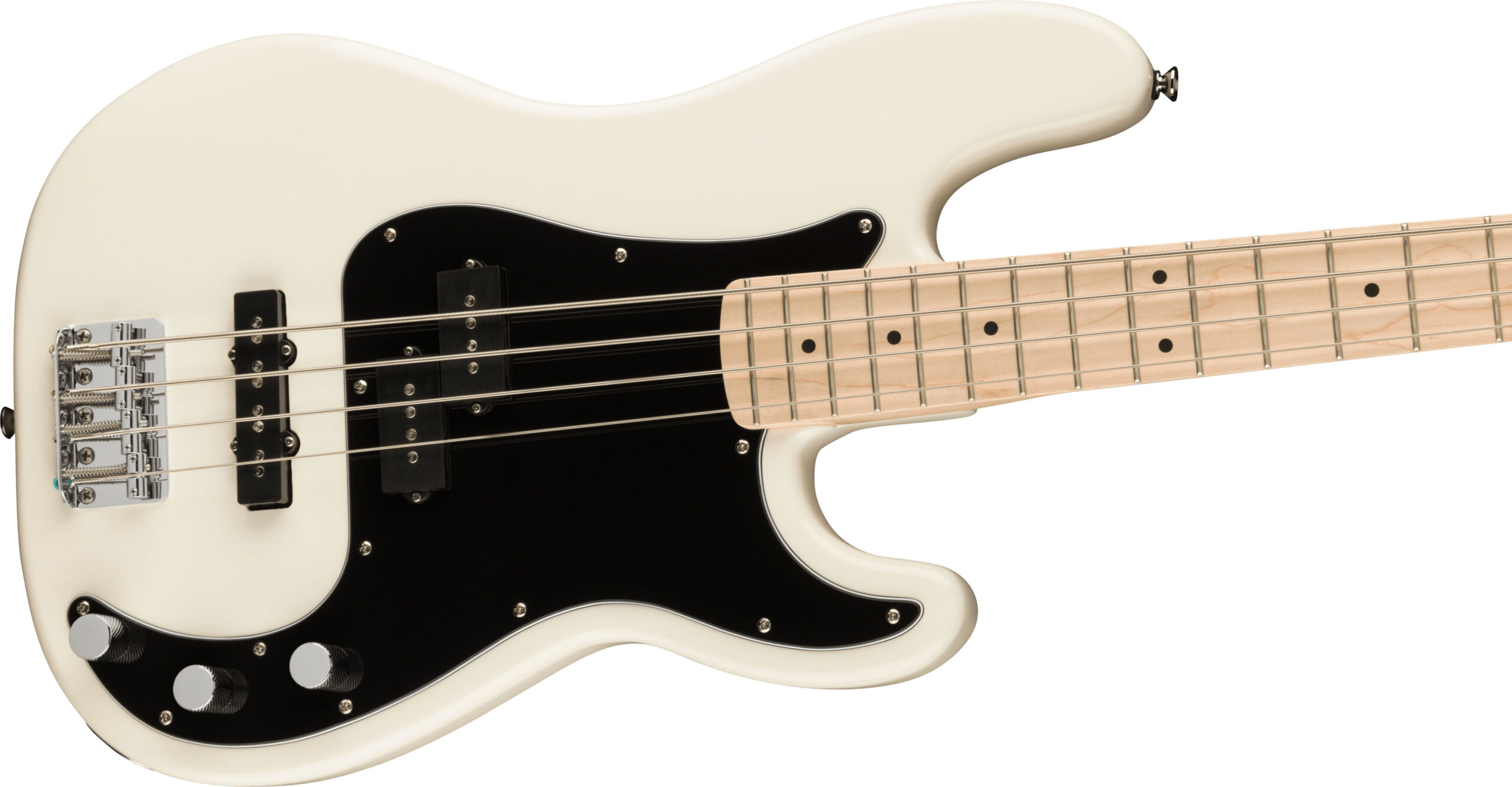 Affinity Series™ Precision Bass® PJ, Maple Fingerboard, Black Pickguard, Olympic White - Image 5