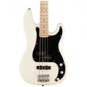 Affinity Series™ Precision Bass® PJ, Maple Fingerboard, Black Pickguard, Olympic White