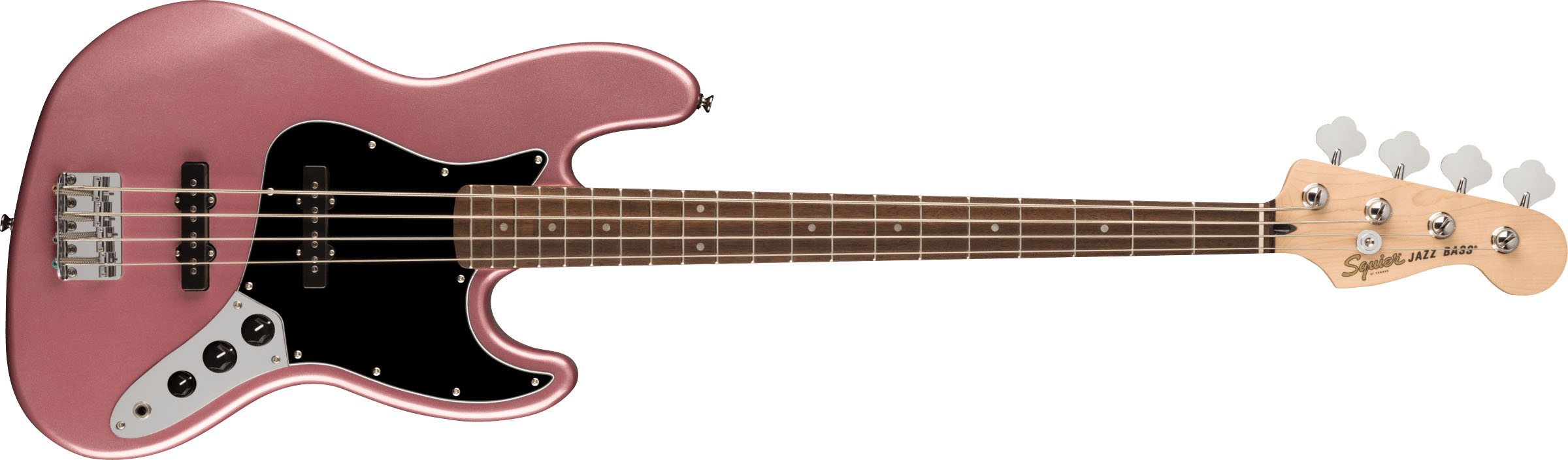 Affinity Series™ Jazz Bass®, Laurel Fingerboard, Black Pickguard, Burgundy Mist - Image 2