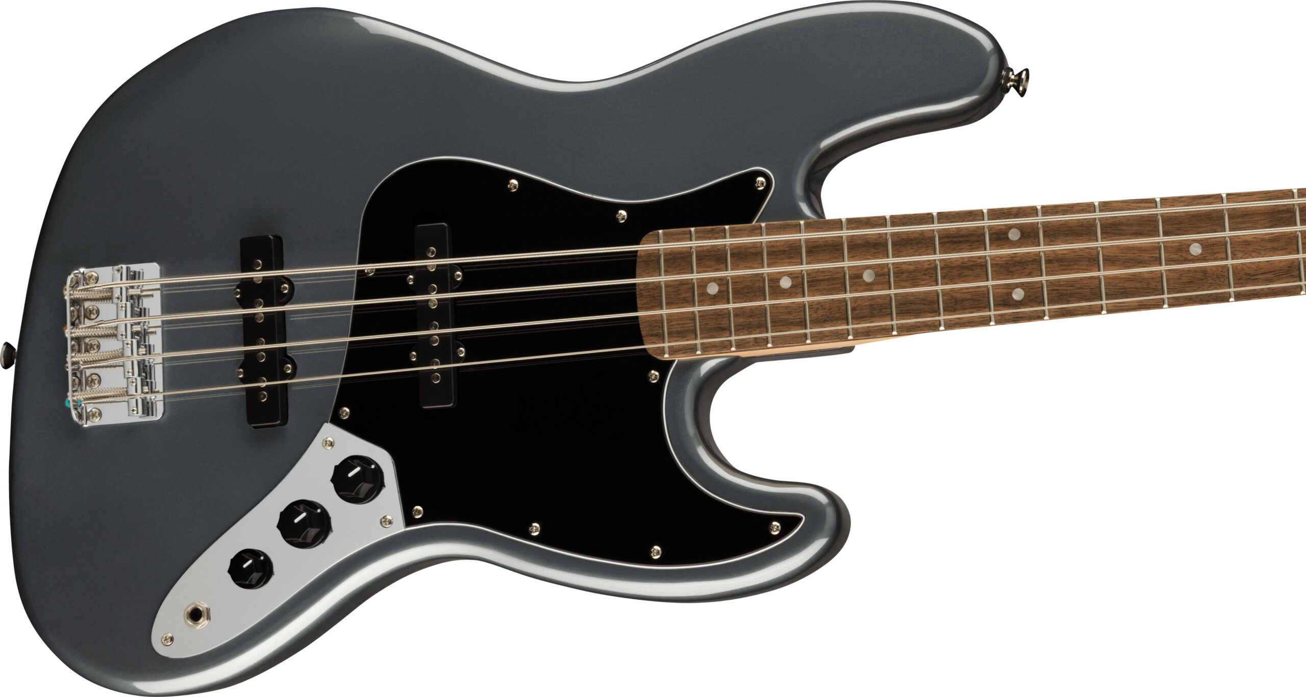 Affinity Series™ Jazz Bass®, Laurel Fingerboard, Black Pickguard, Charcoal Frost Metallic - Image 5