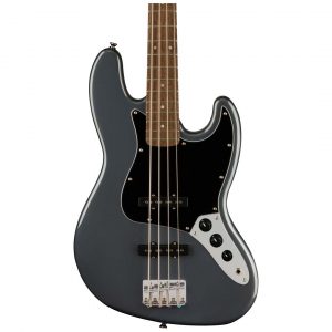 Affinity Series™ Jazz Bass®, Laurel Fingerboard, Black Pickguard, Charcoal Frost Metallic