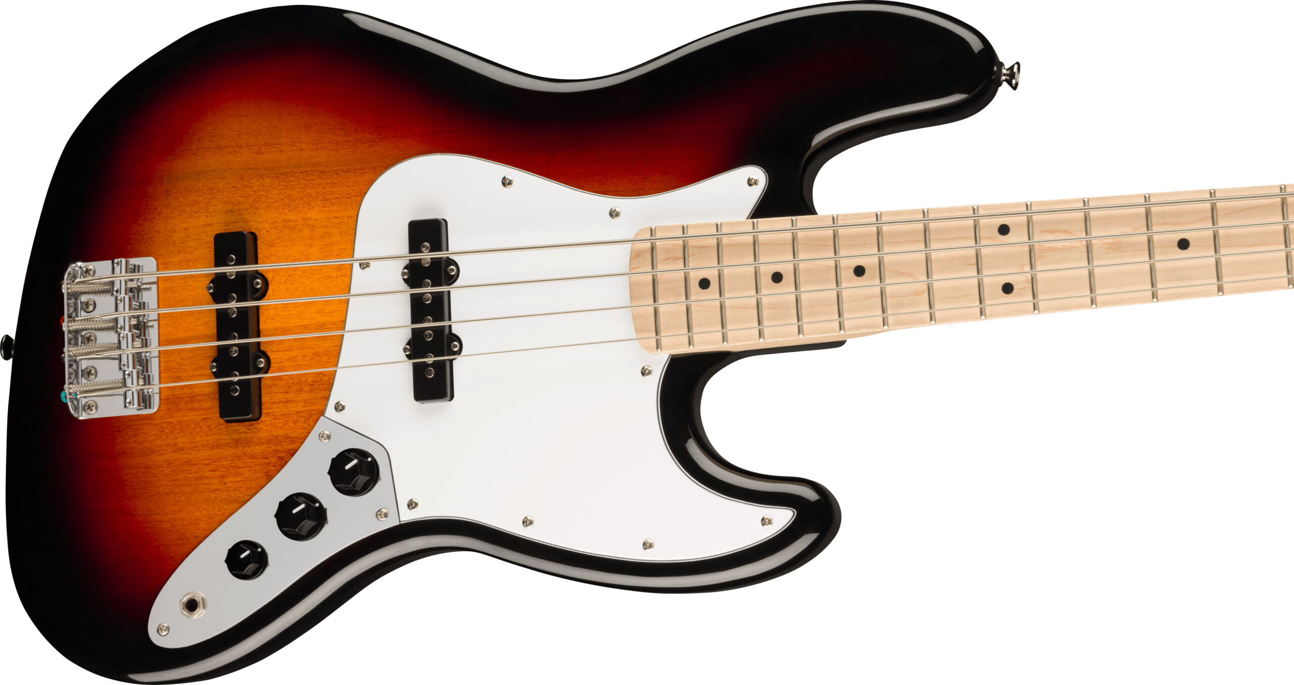 Affinity Series™ Jazz Bass®, Maple Fingerboard, White Pickguard, 3-Color Sunburst - Image 5