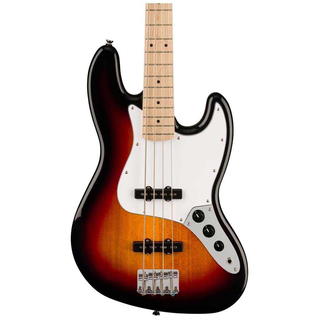 Affinity Series™ Jazz Bass®, Maple Fingerboard, White Pickguard, 3-Color Sunburst