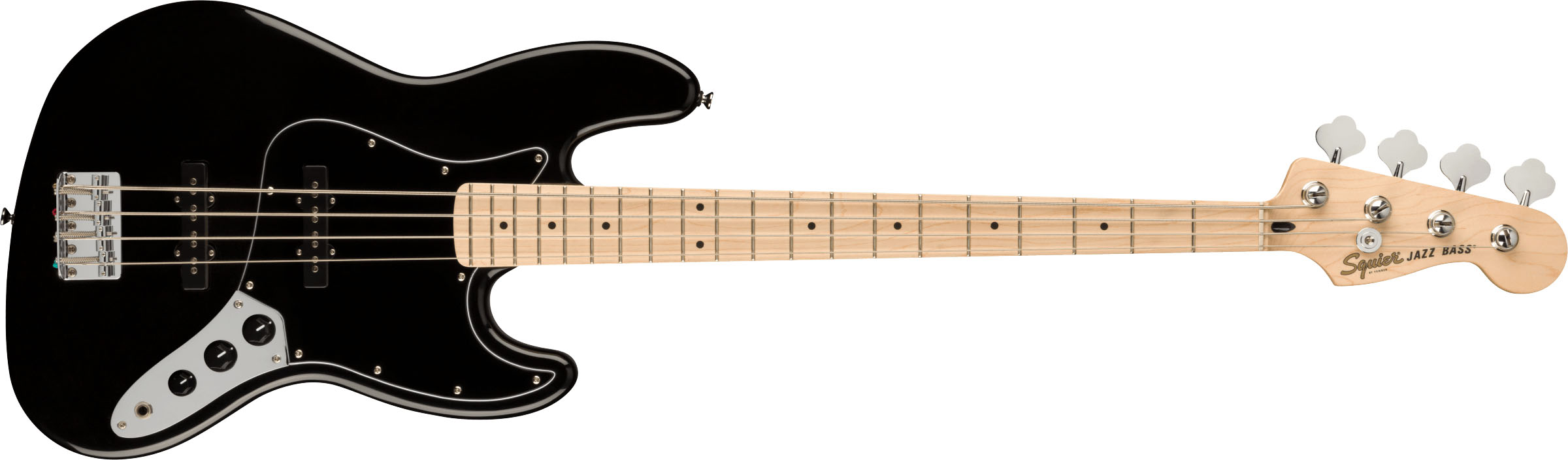 Affinity Series™ Jazz Bass®, Maple Fingerboard, Black Pickguard, Black - Image 2