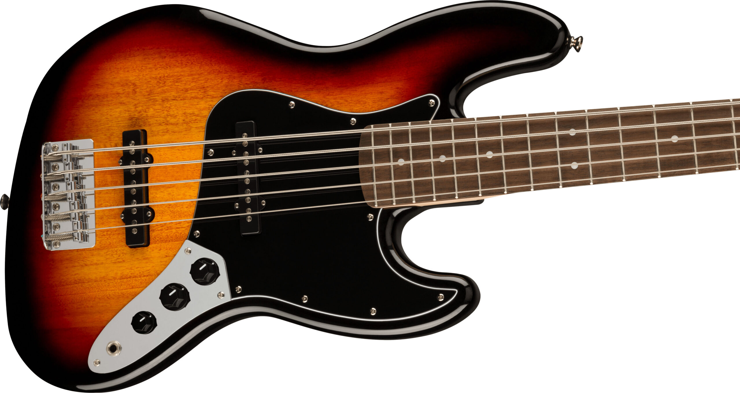 Affinity Series™ Jazz Bass® V, Laurel Fingerboard, Black Pickguard, 3-Color Sunburst - Image 5