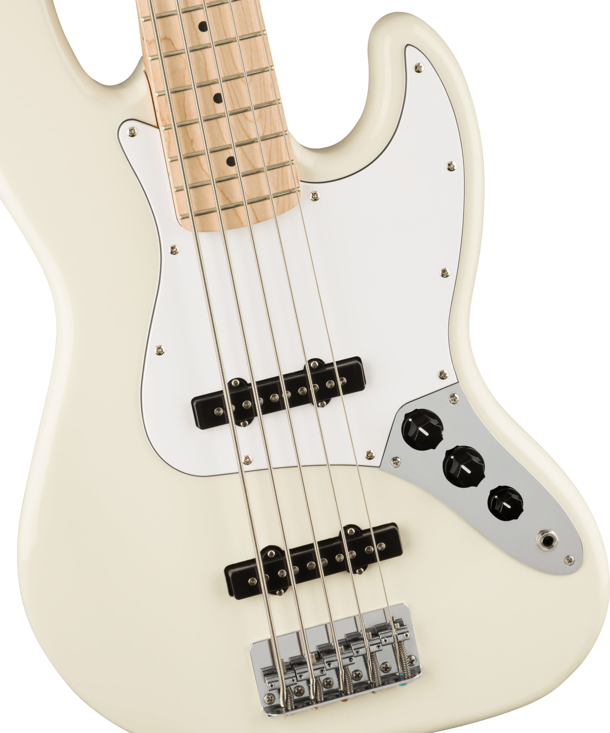 Affinity Series™ Jazz Bass® V, Maple Fingerboard, White Pickguard, Olympic White - Image 4