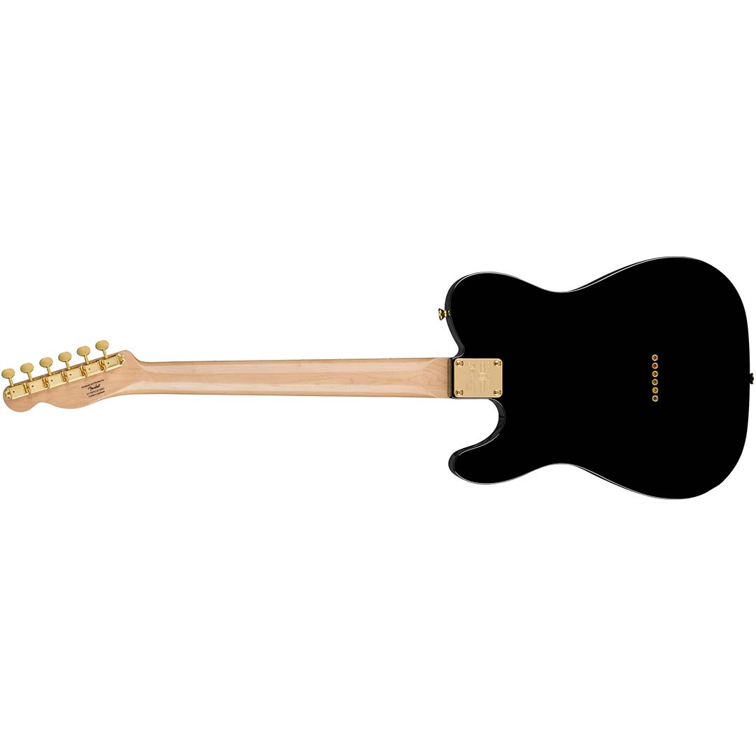 40th Anniversary Telecaster®, Gold Edition, Laurel Fingerboard, Gold Anodized Pickguard, Black - Image 3