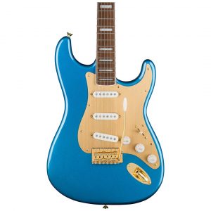 40th Anniversary Stratocaster®, Gold Edition, Laurel Fingerboard, Gold Anodized Pickguard, Lake Placid Blue