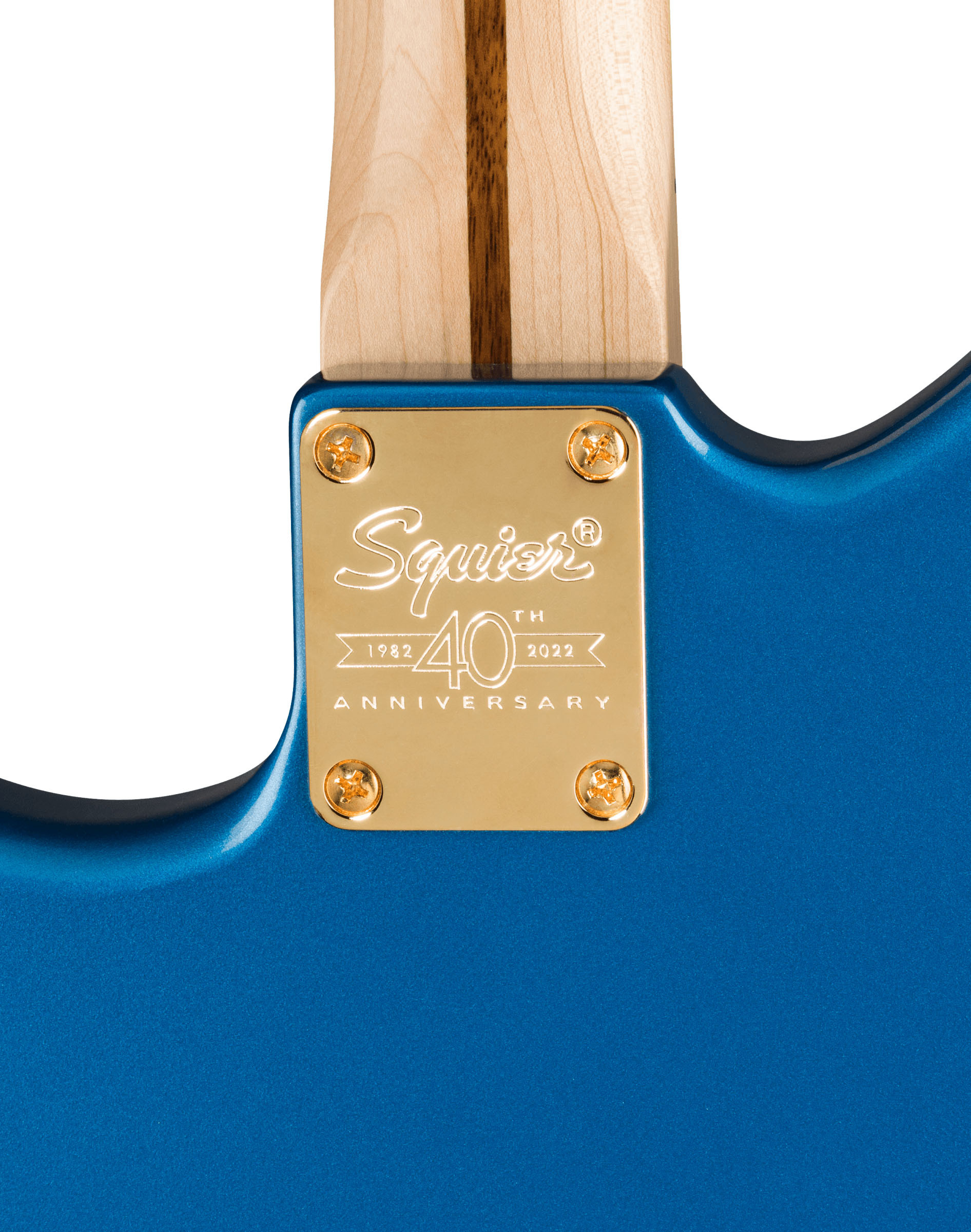 40th Anniversary Jazzmaster®, Gold Edition, Laurel Fingerboard, Gold Anodized Pickguard, Lake Placid Blue - Image 8