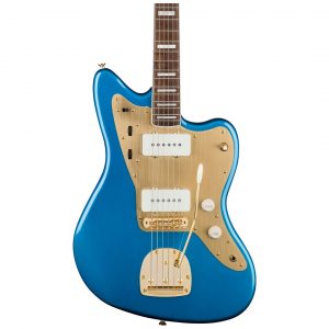 40th Anniversary Jazzmaster®, Gold Edition, Laurel Fingerboard, Gold Anodized Pickguard, Lake Placid Blue