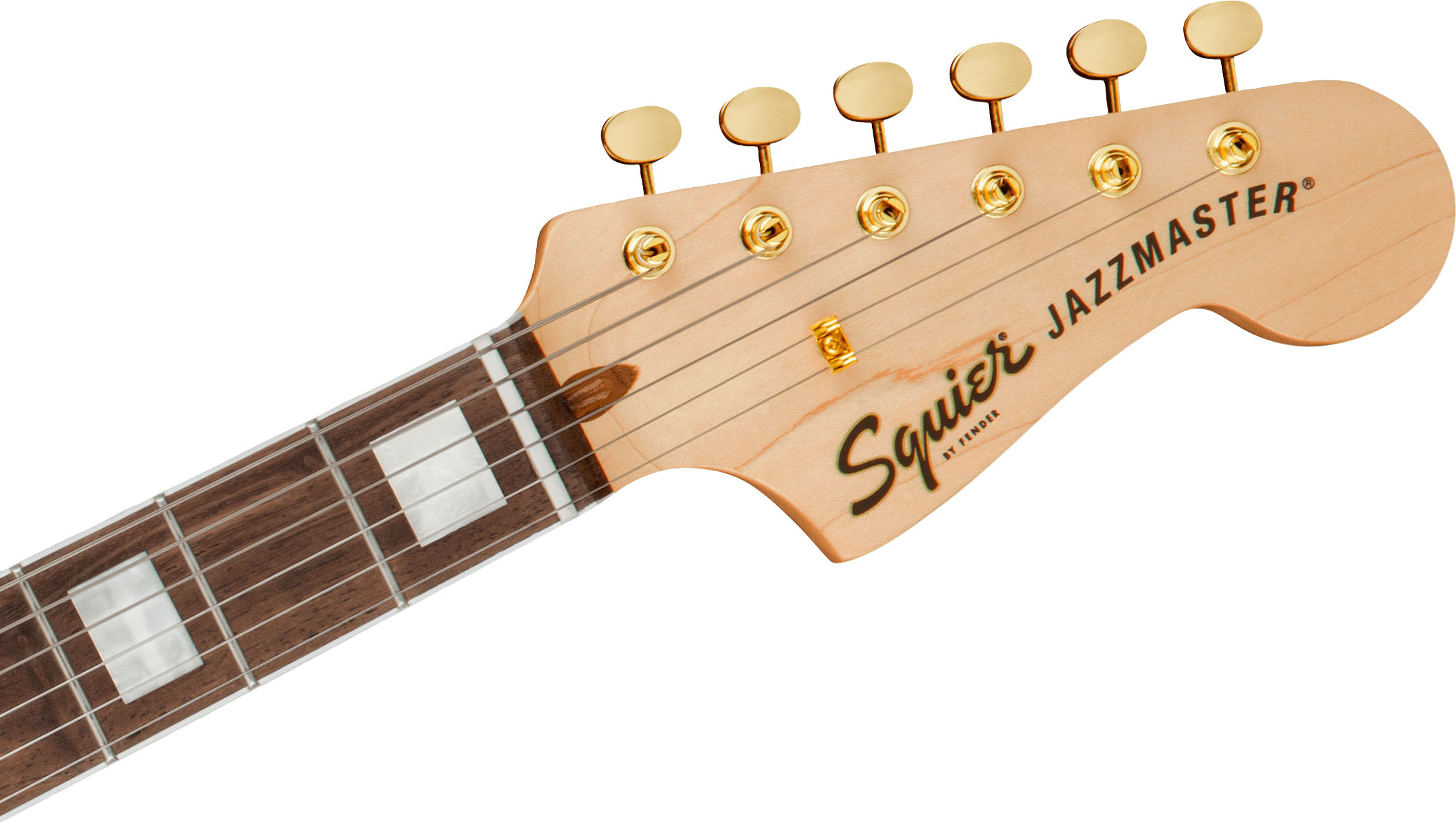 40th Anniversary Jazzmaster®, Gold Edition, Laurel Fingerboard, Gold Anodized Pickguard, Lake Placid Blue - Image 6