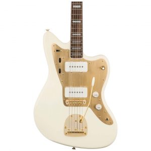 40th Anniversary Jazzmaster®, Gold Edition, Laurel Fingerboard, Gold Anodized Pickguard, Olympic White