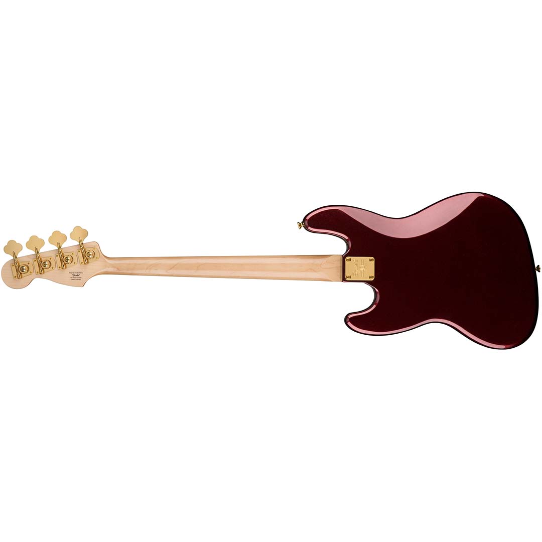 40th Anniversary Jazz Bass®, Gold Edition, Laurel Fingerboard, Gold Anodized Pickguard, Ruby Red Metallic - Image 3