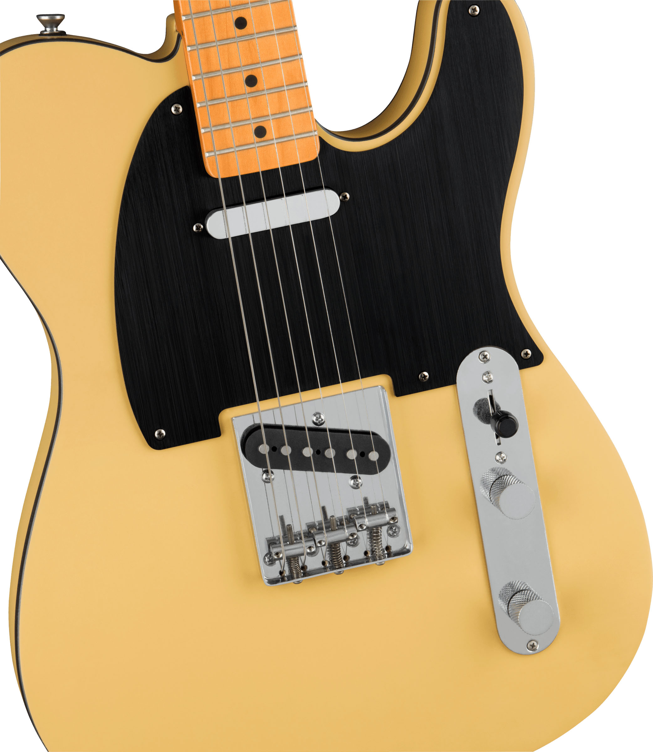 40th Anniversary Telecaster®, Vintage Edition, Maple Fingerboard, Black Anodized Pickguard, Satin Vintage Blonde - Image 4