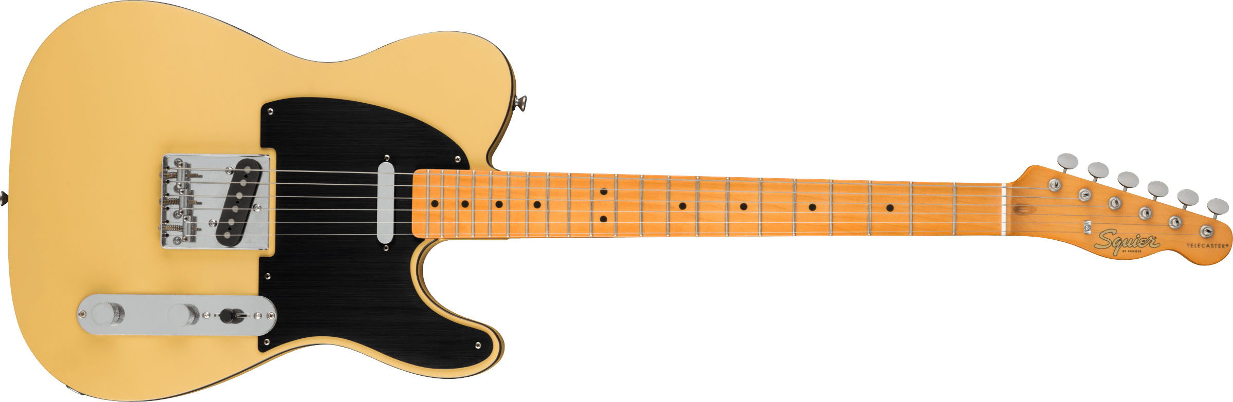 40th Anniversary Telecaster®, Vintage Edition, Maple Fingerboard, Black Anodized Pickguard, Satin Vintage Blonde - Image 2