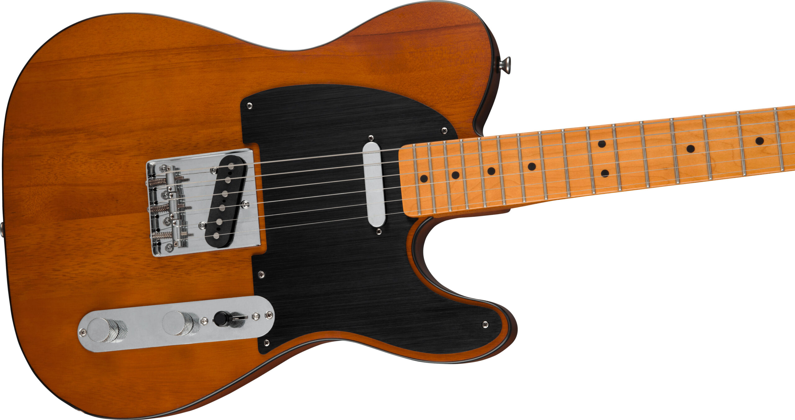 40th Anniversary Telecaster®, Vintage Edition, Maple Fingerboard, Black Anodized Pickguard, Satin Mocha - Image 5