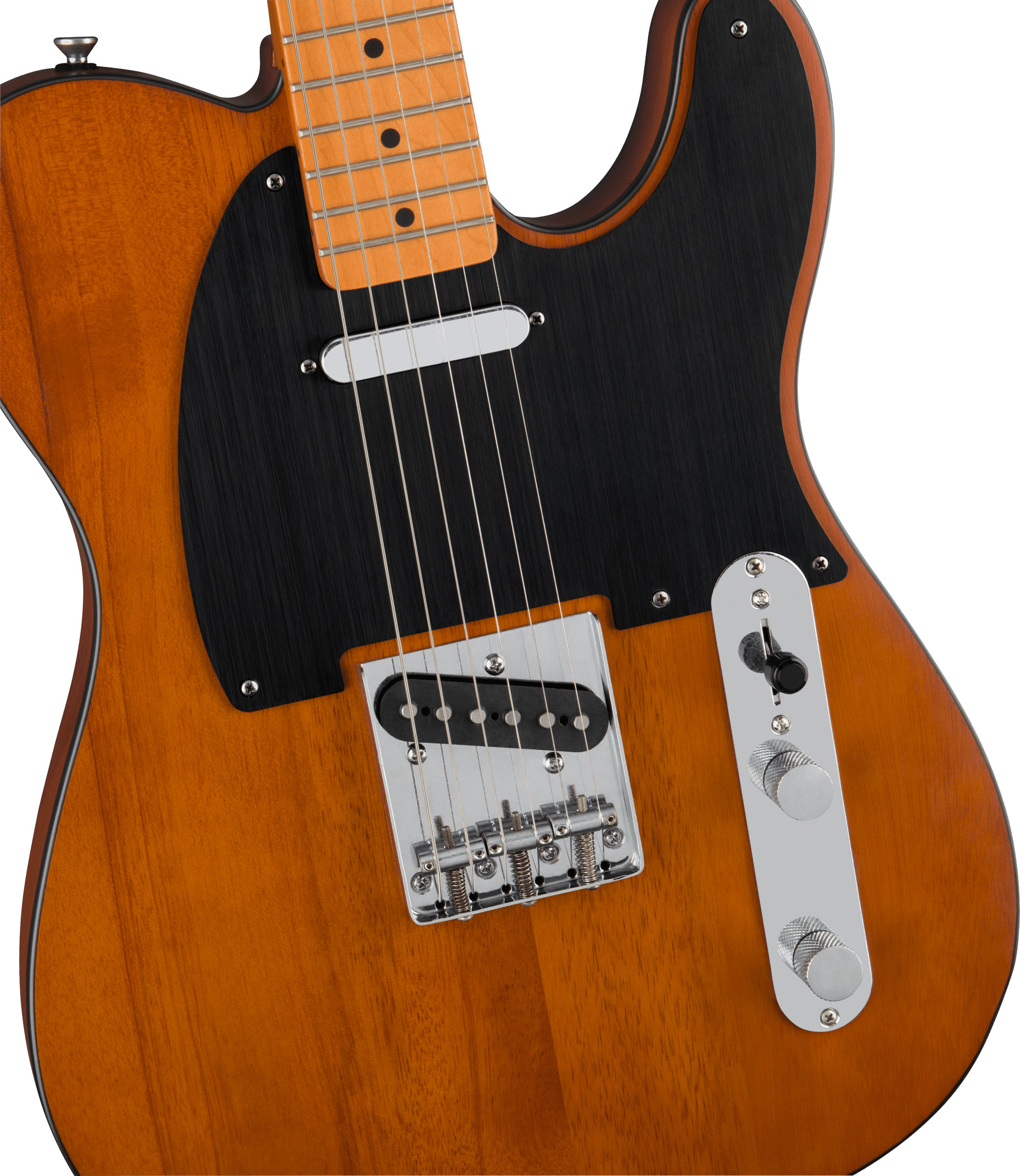 40th Anniversary Telecaster®, Vintage Edition, Maple Fingerboard, Black Anodized Pickguard, Satin Mocha - Image 4