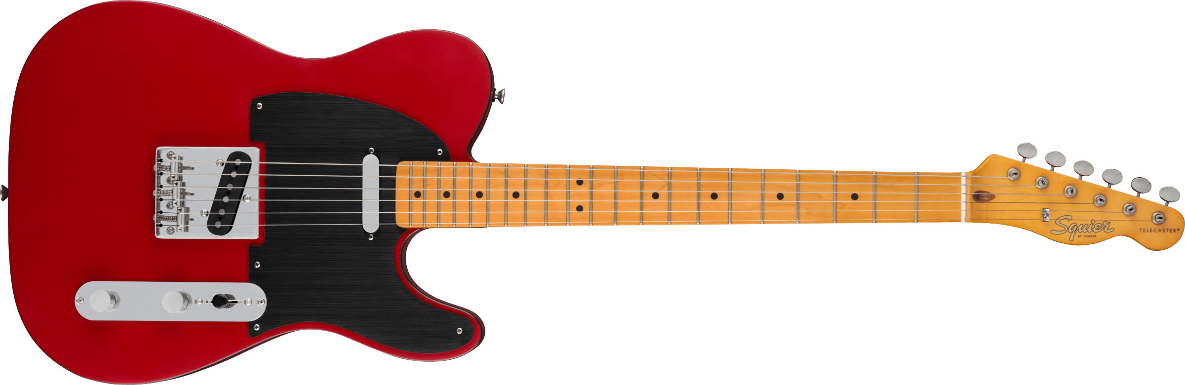 40th Anniversary Telecaster®, Vintage Edition, Maple Fingerboard, Black Anodized Pickguard, Satin Dakota Red - Image 2