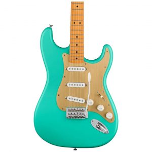 40th Anniversary Stratocaster®, Vintage Edition, Maple Fingerboard, Gold Anodized Pickguard, Satin Sea Foam Green
