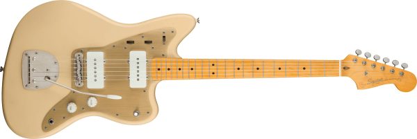 40th Anniversary Jazzmaster®, Vintage Edition, Maple Fingerboard, Gold Anodized Pickguard, Satin Desert Sand - Image 2