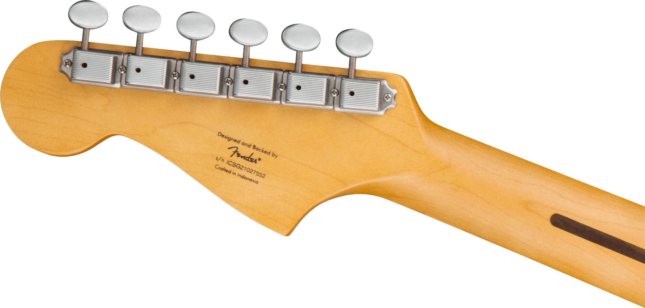 40th Anniversary Jazzmaster®, Vintage Edition, Maple Fingerboard, Gold Anodized Pickguard, Satin Desert Sand - Image 7
