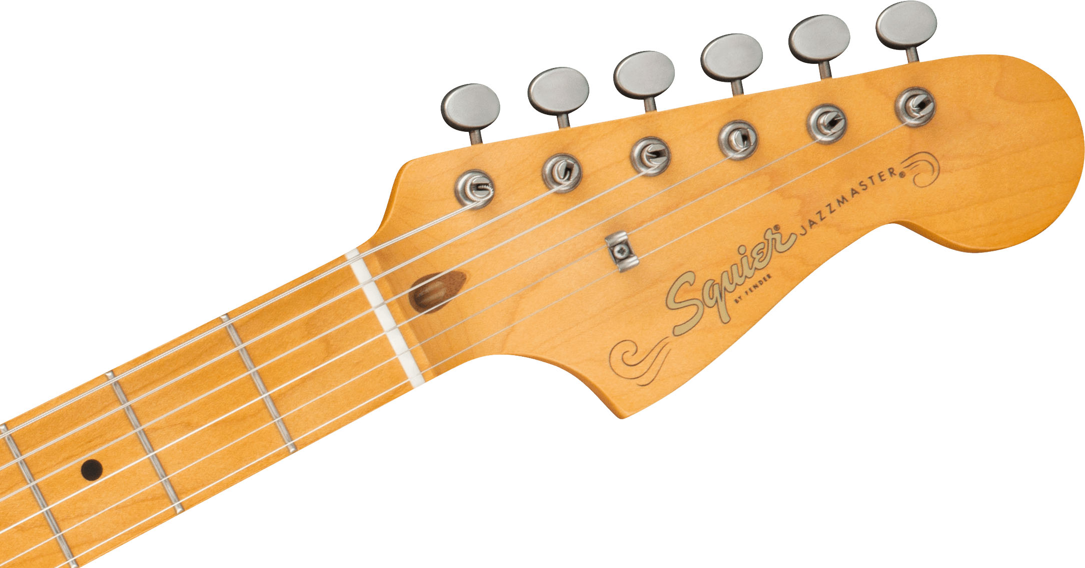40th Anniversary Jazzmaster®, Vintage Edition, Maple Fingerboard, Gold Anodized Pickguard, Satin Desert Sand - Image 6