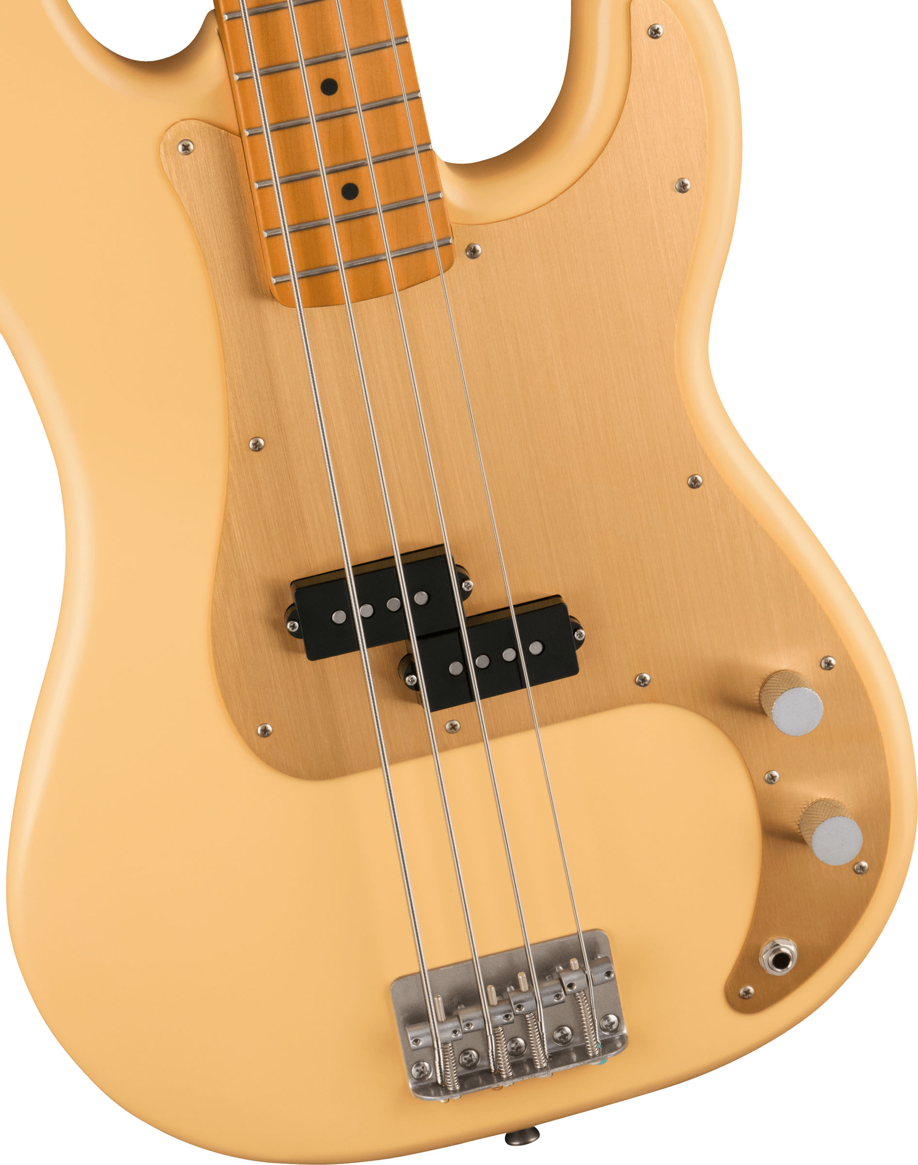 40th Anniversary Precision Bass®, Vintage Edition, Maple Fingerboard, Gold Anodized Pickguard, Satin Vintage Blonde - Image 4
