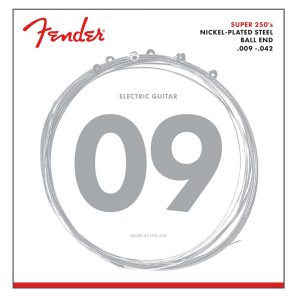 Super 250 Guitar Strings, Nickel Plated Steel, Ball End, 250L Gauges .009-.042, (6)