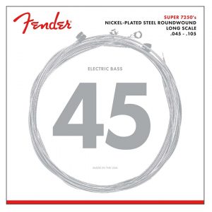 7250 Bass Strings, Nickel Plated Steel, Long Scale, 7250M .045-.105 Gauges, (4)