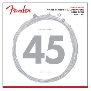 8250 Bass Strings, Nickel Plated Steel Taperwound, Long Scale, 8250M .045-.110 Gauges, (4)