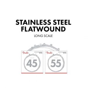 Stainless 9050's Bass Strings, Stainless Steel Flatwound, 9050L .045-.100 Gauges, (4)