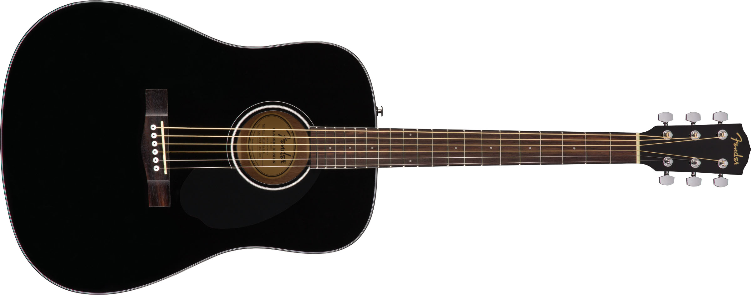 CD-60S Dreadnought, Walnut Fingerboard, Black - Image 2