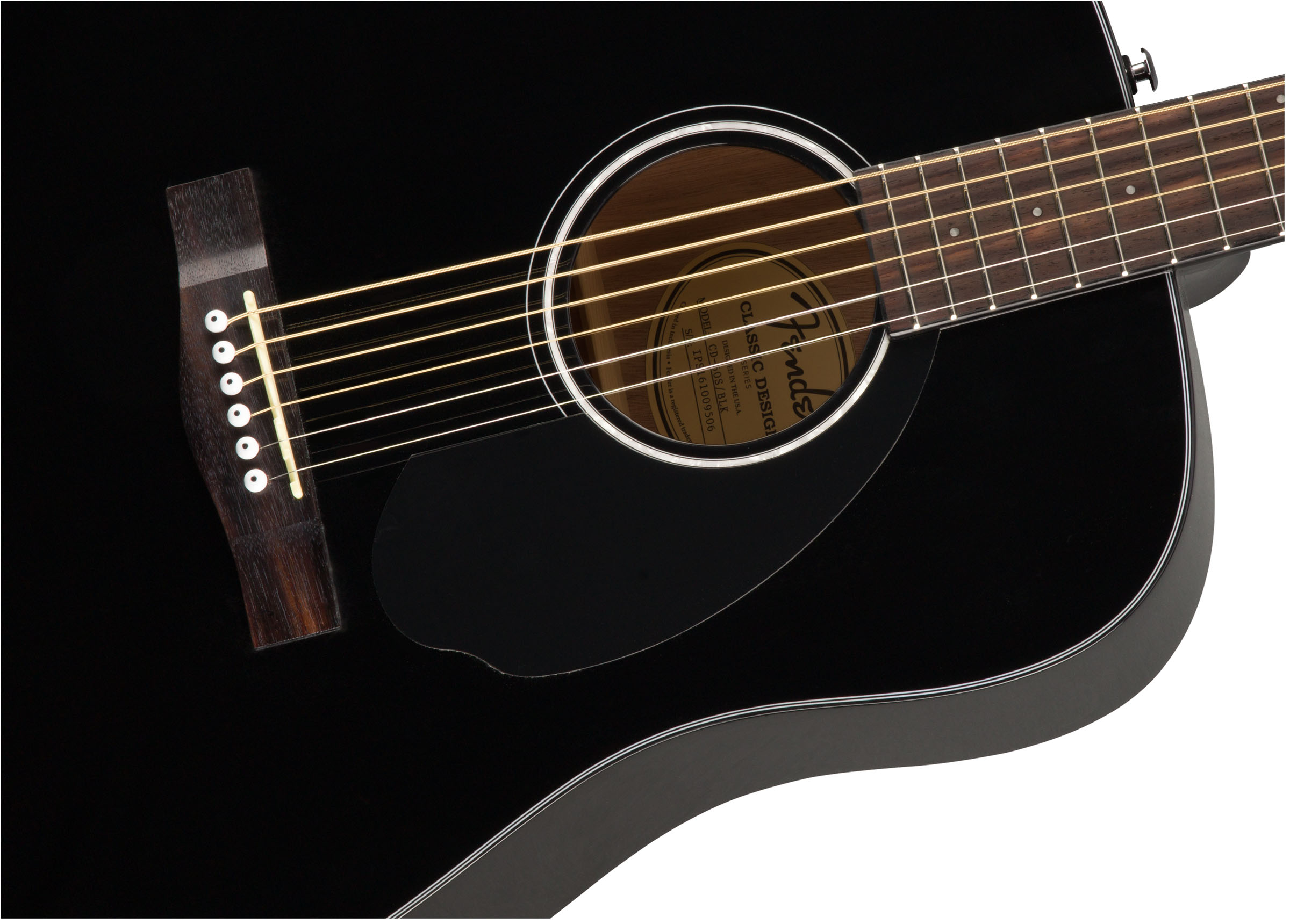 CD-60S Dreadnought, Walnut Fingerboard, Black - Image 5