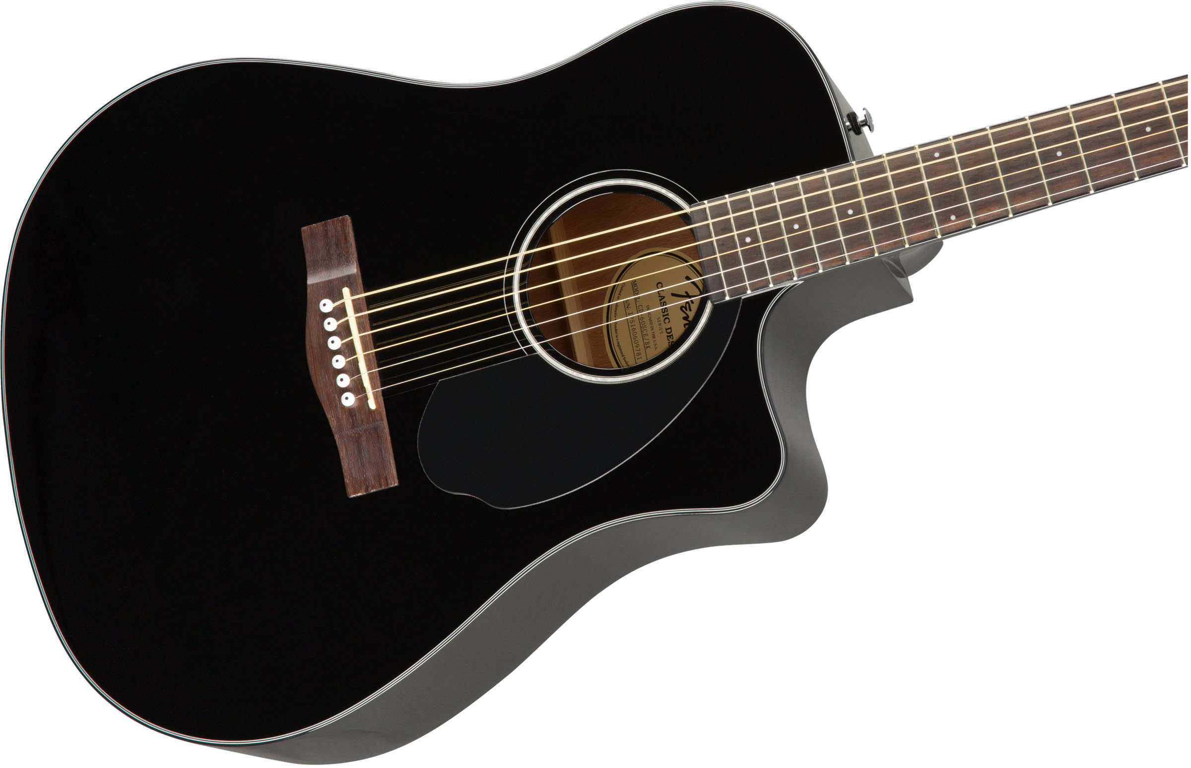 CD-60SCE Dreadnought, Walnut Fingerboard, Black - Image 6