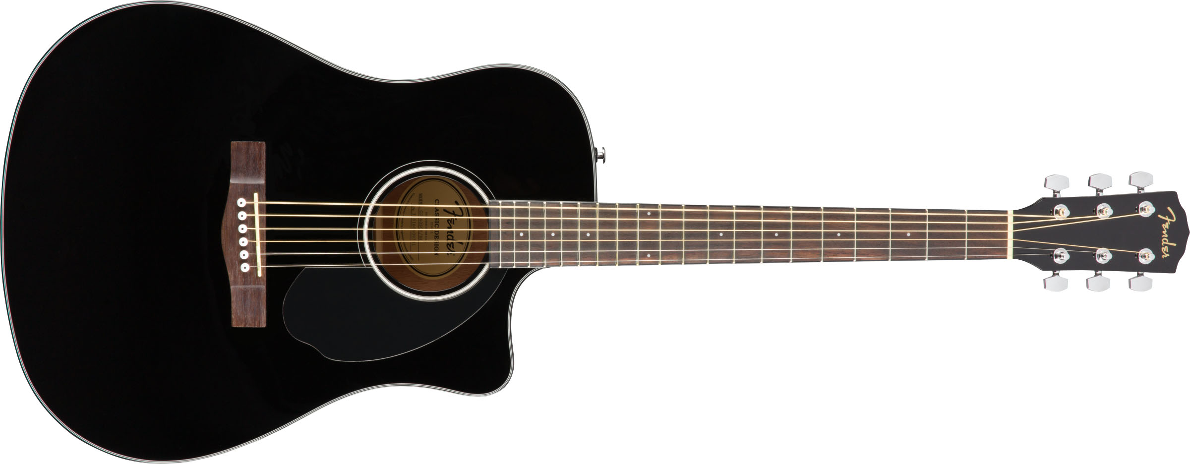 CD-60SCE Dreadnought, Walnut Fingerboard, Black - Image 2