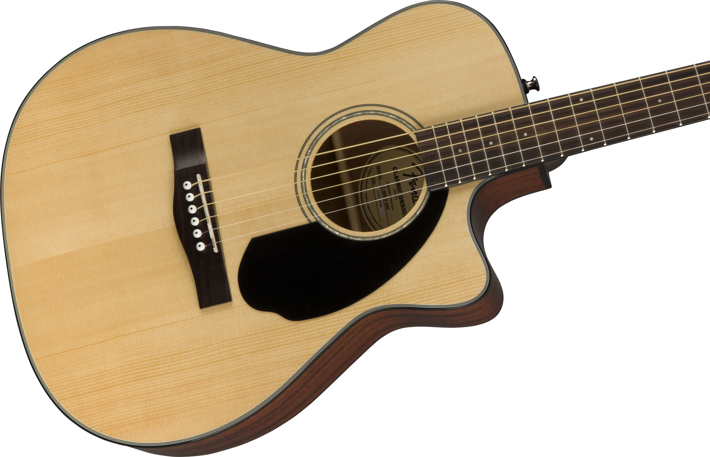 CC-60SCE Concert, Walnut Fingerboard, Natural - Image 6