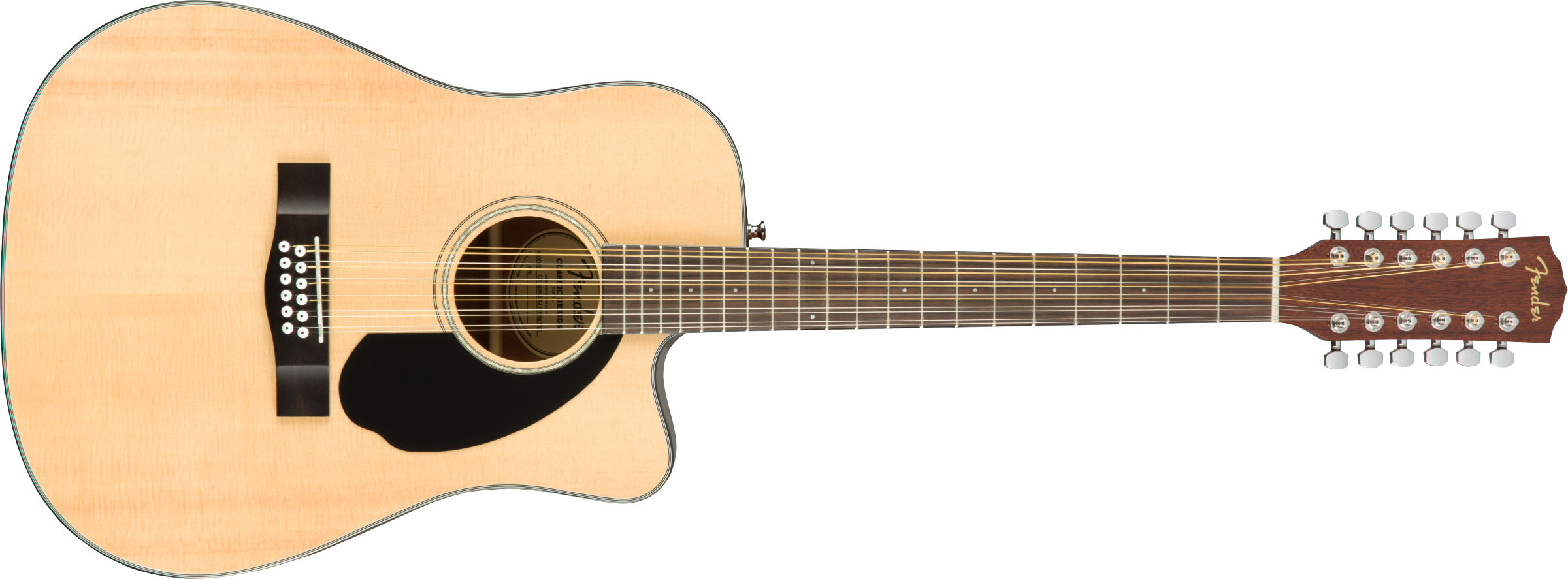 CD-60SCE Dreadnought 12-string, Walnut Fingerboard, Natural - Image 2